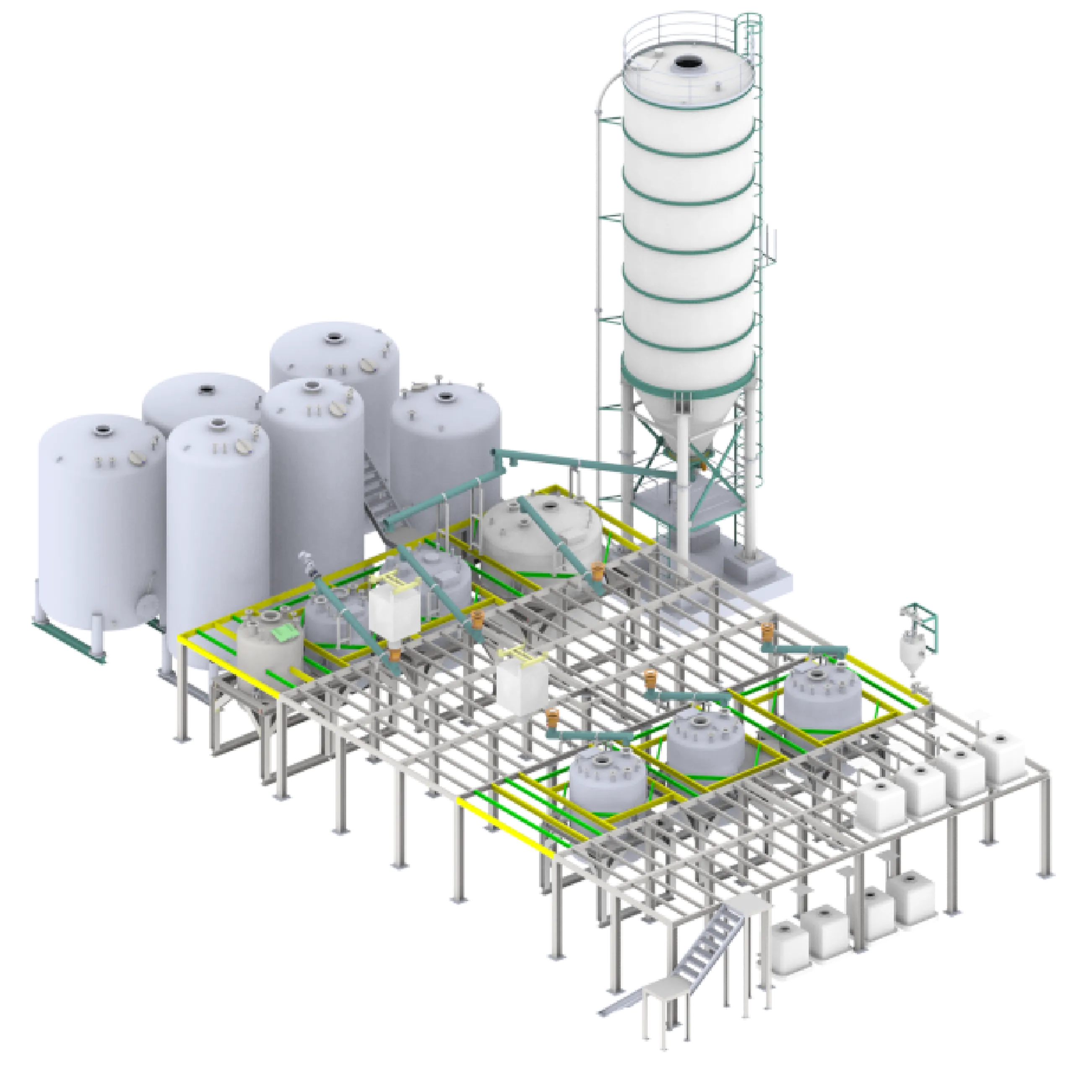 Lateks Uretim Tesisi Render
